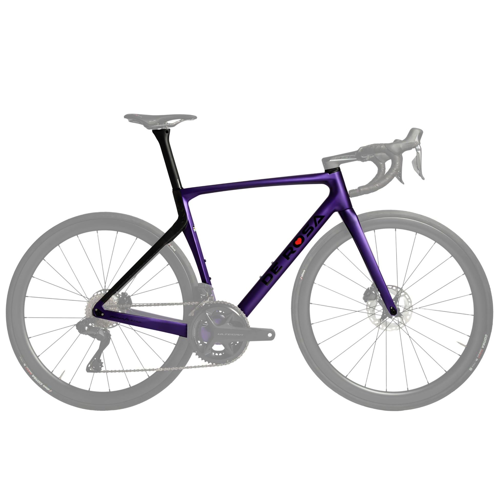 Purple De Rosa frameset, aerodynamic disc